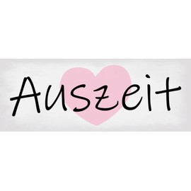 Tin Sign 27 x 10 cm Living Room Decoration: Wellness Auszeit DekoNo7