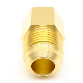 AHFMANG 3PCS Brass Flare Tube Fitting Coupling 1/2" Male Flare x 3/8" NPT Female Pipe Connector Gas Adapter