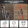 WILLBOND 2 Pcs Adjustable Tap Wrench Handle Tool Ratcheting for