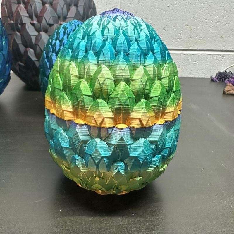 3D Printed Articulated Dragon Scale Eggs - Size: XL egg