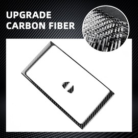 FXETRNL Car Center Consloe Air CD Button Screen Frame, Real Carbon Fiber Covers for Toyota RAV4 (2019-2025), Decor Stickers Interior Car Accessories, Black