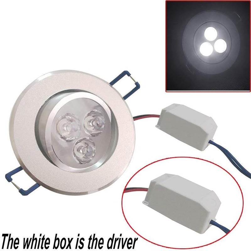 10 Pack,Pocketman 110V 3W Dimmable LED Ceiling Light Downlight,Warm White