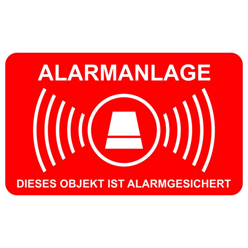 10 Stück Aufkleber Alarmanlage 5 cm x 3 cm |