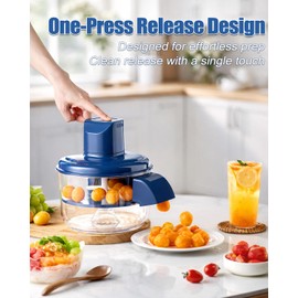Automatic Electric Grape Peeler Machine, Rechargeable Cordless Fruit Skin Remover, One-Button Garlic & Cherry Tomato Peeler for Small Fruits, Fast Easy Clean Kitchen Tool (Blue)