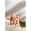 Mud Pie White Terra Angel Votive Holders