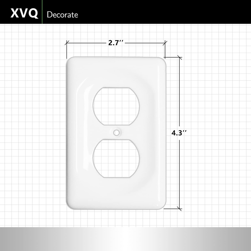 XVQ Ceramic Switch Plates Outlet Covers Switch Plate Cover White