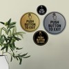 Signs ByLITA Circle Push Button To Exit Sign (Red) -