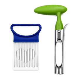 Onion Holder Apple Corer 2Pc Stainless Steel Kitchen Prep Tool