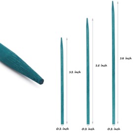 HAINANSTRY Garden Wood Plant Stakes Green Bamboo Sticks, Sturdy Floral Plant Support Stakes Wooden,Wooden Sign Posting Garden Sticks(25 Pack 15 Inches)