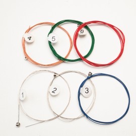 GZYUJIEMEDIA 6 Pieces Acoustic Guitar Strings Set (String Gauge 0.01-0.05),(10-50), Replacement Bronze Strings, Ideal for Beginners and Performers - (Color, Multicolor)