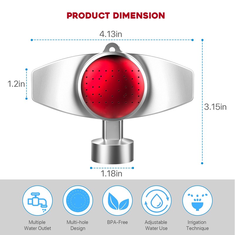 Ehaijia 3Pack 360° Metal Spot Sprinklers, Durable Outdoor Sprinkler with