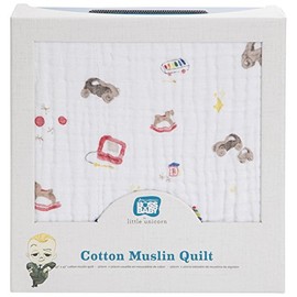 Little Unicorn Boss Baby Cotton Muslin Quilt - Toy Box, Multi