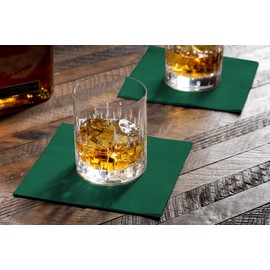Servilletas de papel desechables para cóctel, color verde, 4 x 4 pulgadas, paquete de servilletas de papel cuadrado para fiesta, para bar, cafetería, restaurante, Navidad, cumpleaños, boda, baby shower, 100 unidades