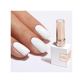 15ML Sheer Gel Nail Polish Soak Off Same Color Bottle Glossy Nail Art Gel for Salon or DIY Manicure at Home for Women:_White01