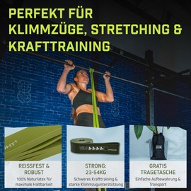 Wild Instincts Pull Up Band Strong 4.5 cm / Band for Pull-Ups, Fitness Bands Set/Resistance Bands Set/Elastic Band Sport/Resistance Bands for Crossfit & Stretching + Bag + Training WebApp