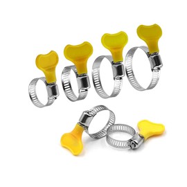 Stainless Steel Adjustable Worm Drive Hose Clamps - 6 Sizes for Fuel Lines and Various Applications