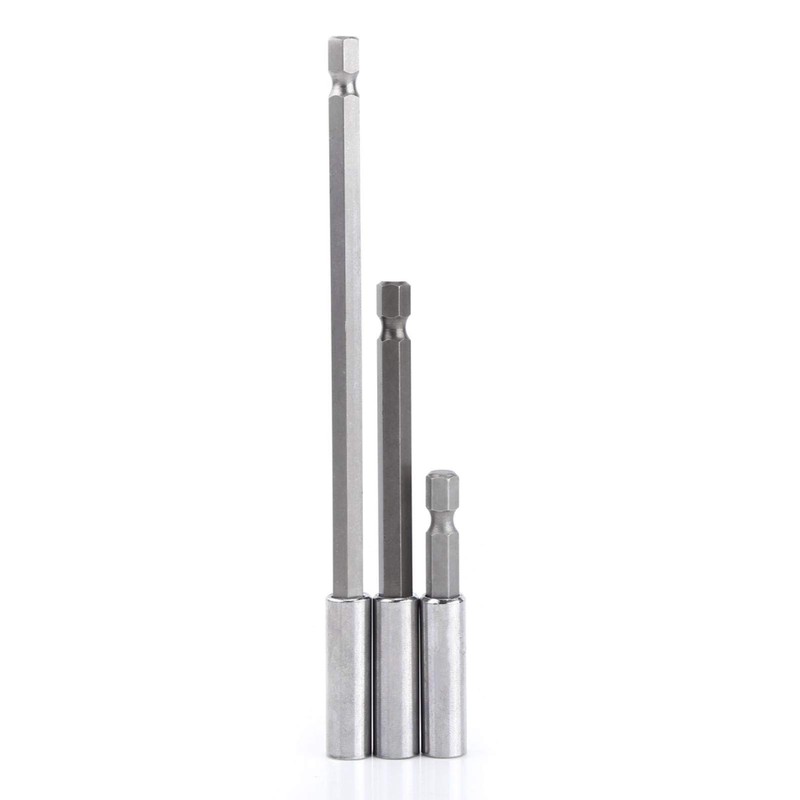 3-Piece Extension Rod Carbon Steel + CRV, 1/4 Inch Hex