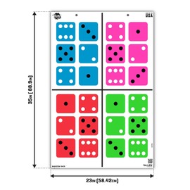 EZ-Aim Fun Shootin' Dice Paper Shooting Target, 23" x 35," 3-Pack, Multi
