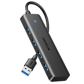 UGREEN USB 3.0 Hub Expansion 4 Port USB A Hub 5Gbps High Speed Transfer Slim Lightweight Hub 4 in 1 USB Hub Compatible with MacBook/iMac/Surface Pro, Compatible with Laptop, Mac OS, Windows,