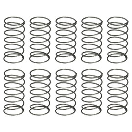 sourcing map 10Pcs Compression Spring, 5mm OD, 0.3mm Wire Size, 10mm Free Length, Spring Steel Construction Extended Mechanical Compression Springs for Shop and Home Repairs, Silver Tone