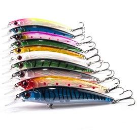 Aozzy 10 Piece Blinker and Spinner Bait Fishing Accessories Fishing Accessories