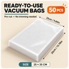 50-Pack Vacuum Food Storage Bags for Food Preservation – Reusable