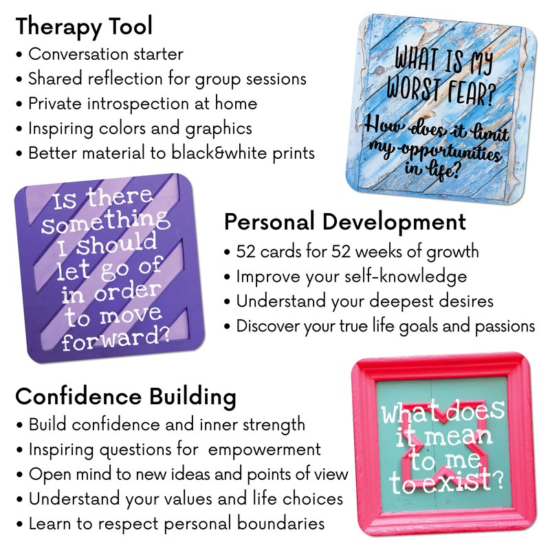 Sunny Present Empowering Questions Cards - 52 Self Care Cards