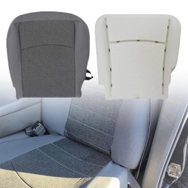 NLQR Front Driver Side Bottom & Foam Cushion Replacement Cloth Seat Cover Dark Gray Compatible with Dodge Ram Pickup 1500 2500 3500 4500 5500 2013 2014 2015 2016 2017 2018