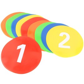 VGEBY 1 x Football Training Markers 10pcs Speed Training Flat Discs with Number Markers