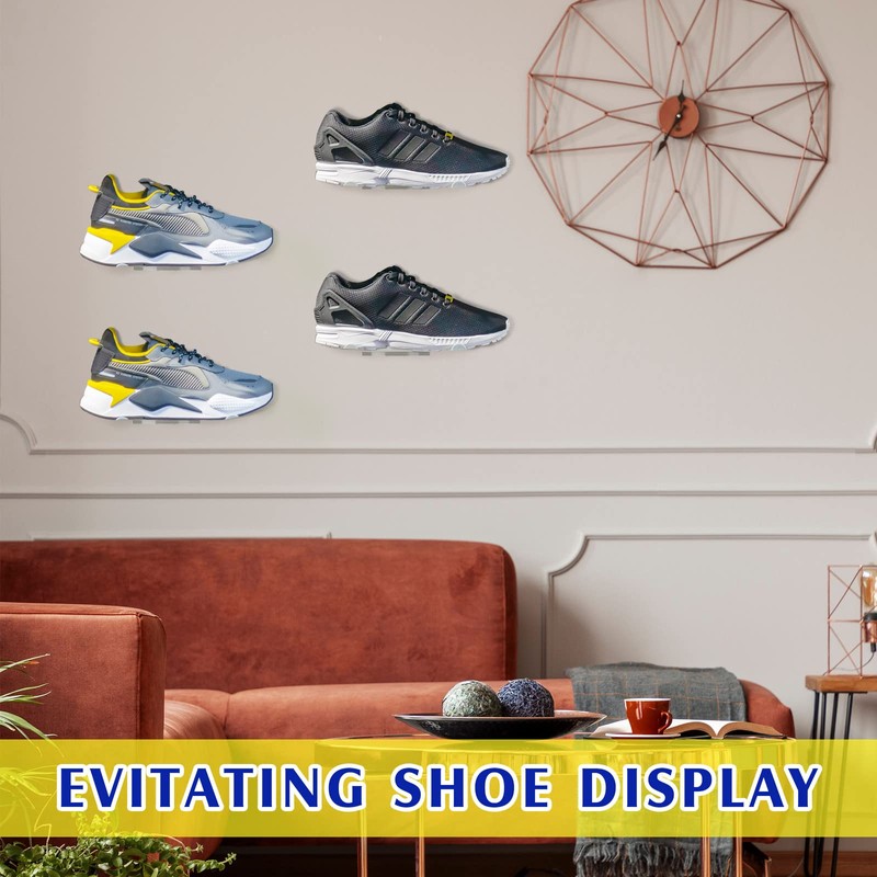 Treela 20 Pack Floating Shoe Shelves for Wall Acrylic Floating
