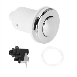 Air Pressure Switch, 250 V Push Button Switch, Garbage Disposer Air Switch Kit, Tub Switch, Pneumatic Air Button Switch and Hose Kit for Bathroom, Tub, Spa, Rubbish, Swimming Pools and Spas