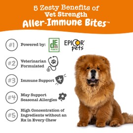 Zesty Paws Zesty Paws Dog Allergy Chews - Dog Itching Skin Relief - with Probiotics for Itchy Skin, Ears & Paws - VS - Cheese - 90ct