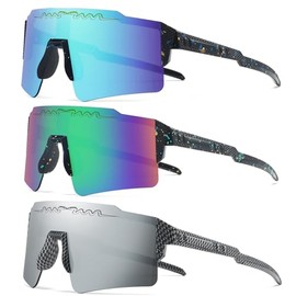 VAGHOZZ 3 pcs Youth Baseball Glasses Boys Girls Kids UV400 Teen Softball Sunglasses Shades Young Men Women Football Eyewear - HYE257