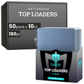 Max Protection 180pt Top Loaders for Cards - 500 Count - Premium 3x4 Inch Trading Card Toploaders - Protect Your Baseball and Sports Cards with These Crystal Clear Hard Plastic Sleeves Protectors