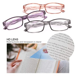 3 Pack Blue Light Blocking Reading Glasses for Men and Women UV Protection Anti Glare Computer Readers Eyewear Eyeglasses