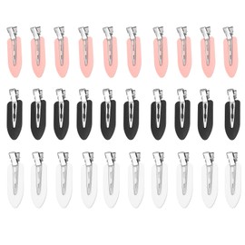 Dokpav 30Pcs Pinzas para Cabello Sin Doblars para Mujeres y Niñas, Pinzas para Pelo, Pinzas de Estilista para Cabello, Horquilla que no Deja Marcas para Peinado, Flequillo, Aplicación de Maquillaje