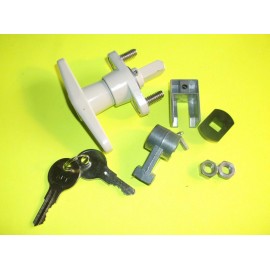 AP HURRICANE SHUTTER LOCK- T-HANDLE (WHITE) COMPLETE ACCORDION SHUTTER(KEYED ALIKE)