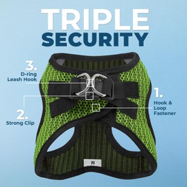 Voyager Step-in Air Dog Harness - All Weather Mesh Step in Vest Harness for Small and Medium Dogs by Best Pet Supplies - Lime Green (2-Tone), M