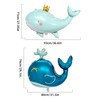 Pack of 2 Whale Balloons, Sea Animal Balloons, Inflatable Aluminium