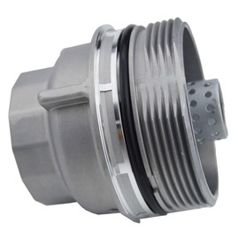 Engine Oil Filter Cap Assembly 15620-31060 for Toyota, Lexus, Scion Vehicles - 2005-2021 - Avalon, Camry, Highlander, RAV4, Sienna, Venza 1562031060 15643-31050 Aluminum Oil Filter Housing Cap