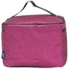 NGIL Hot Pink Glitter Large Top Handle Cosmetic Case