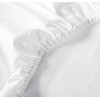MILDLY 100% Egyptian Cotton White Fitted Sheet Soft Sateen Weave