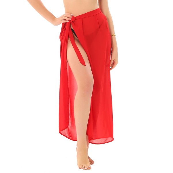 cocopuss Womens Sarong Beach Coverups Chiffon Long Bikini Sheer Wrap