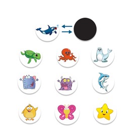 10Pcs Potty Training Stickers, Color Changing Pee Stickers, Reusable Sticker Chart for Potty Training at Home Daycare Travel, Boys and Girls Attracted by These Cute Potty Stickers Animal Designs