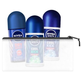 Nivea Men's Deodorant Roll-On Bundle - Includes 3 Variety Packs of Nivea Men's Deodorant Roll-Ons and More | Men's Deodorant and Antiperspirant Roll-On Pack of 3