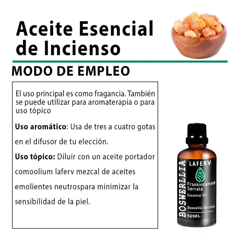 Laferv Aceite Esencial Incienso 100% Puro Importado 30 Ml
