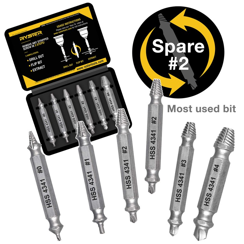 Damaged Screw Extractor - Remover for Stripped Head Screws, Nuts