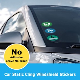 PSLER Car Windshield Sticker, Windshield Applicator, Clear Window Cling Car Inspection Sticker Holder Static Cling Window Film for Cars 30PCS 4 x 6 inch Static Cling Vinyl for Pass Holder