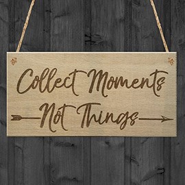 RED OCEAN Collect Moments Inspiration Motivation Friendship Hanging Plaque Home Gift Sign