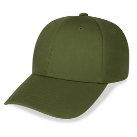 Genérico Paquete 5 Gorras Económicas de Acrilico, Lisa, Cachucha Unisex, Ajustable, Ideal para Bordar y Campañas Publicitarias. (Verde Militar)